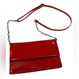 Kendall & Kylie Red Glossy Crossbody Bag